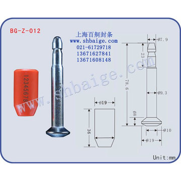 sello de contenedor BG-Z-012 cerradura de cerrojo